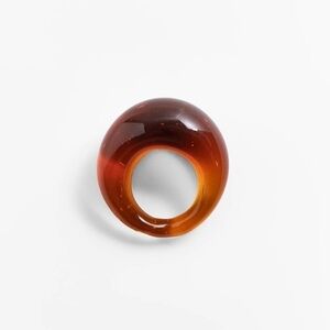 🌹NWT. Zara Amber Glass Collection Clear Ring.